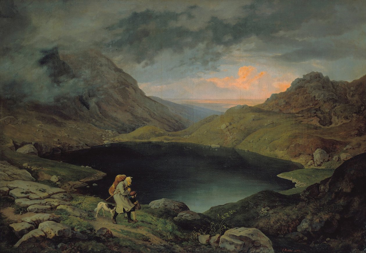 See im Riesengebirge, 1839 von Gustav Karl Ludwig Richter
