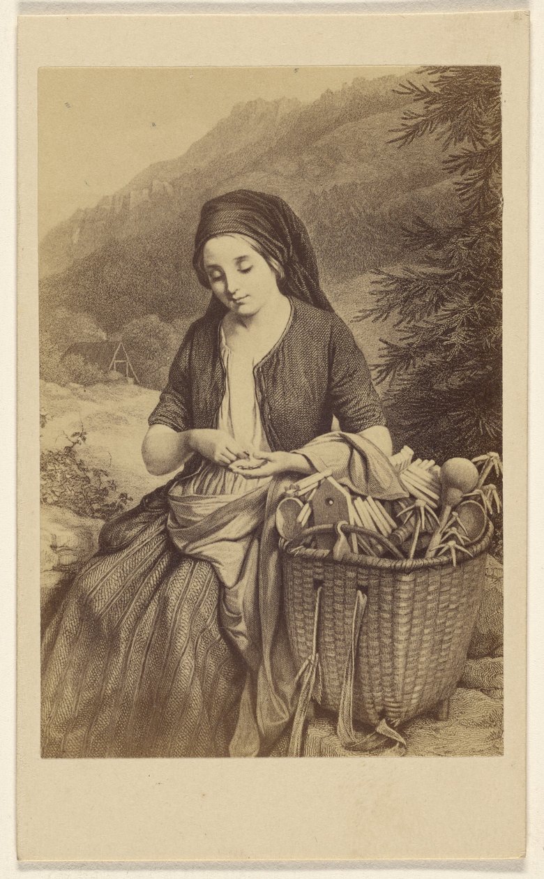 Händlerin von Holzartikeln aus dem Harz. [von] Meyerheim. von Gustav Schauer