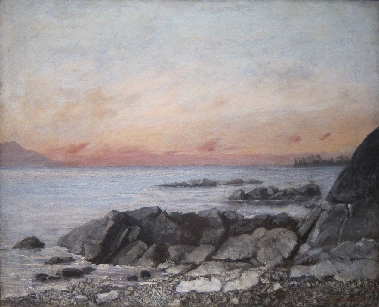 Sonnenuntergang, Vevey, Schweiz von Gustave Courbet