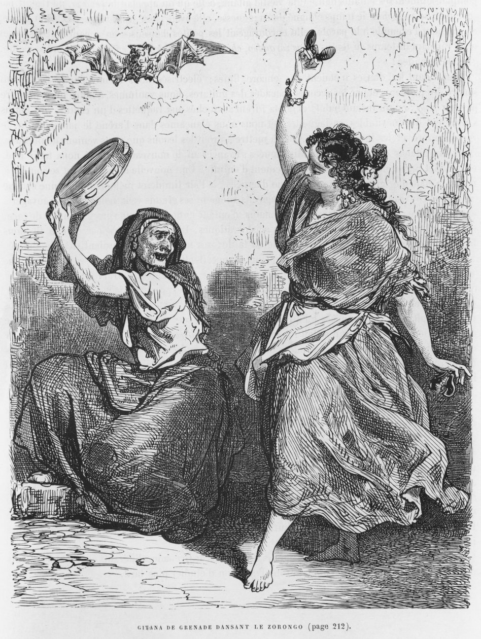 Gitana aus Granada tanzt den Zorongo von Gustave Dore