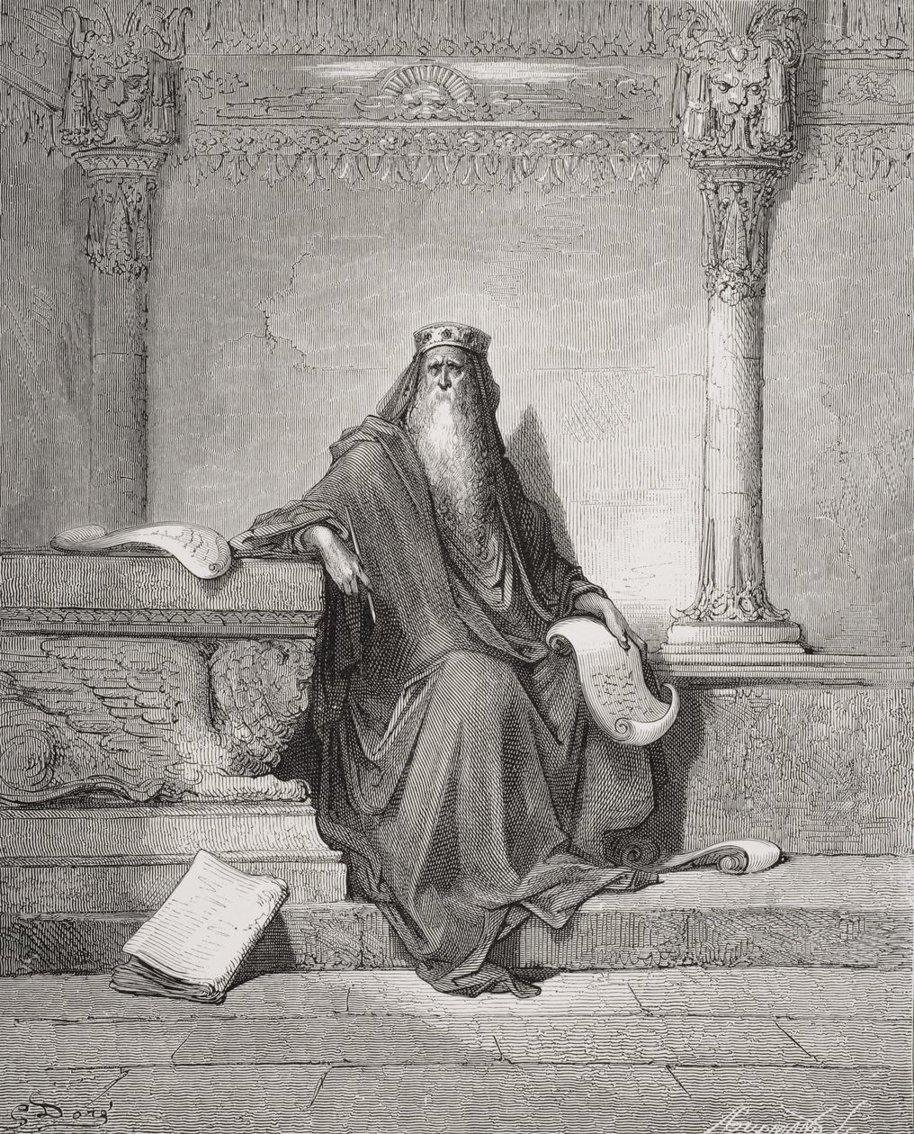Salomo, Illustration aus Dores 