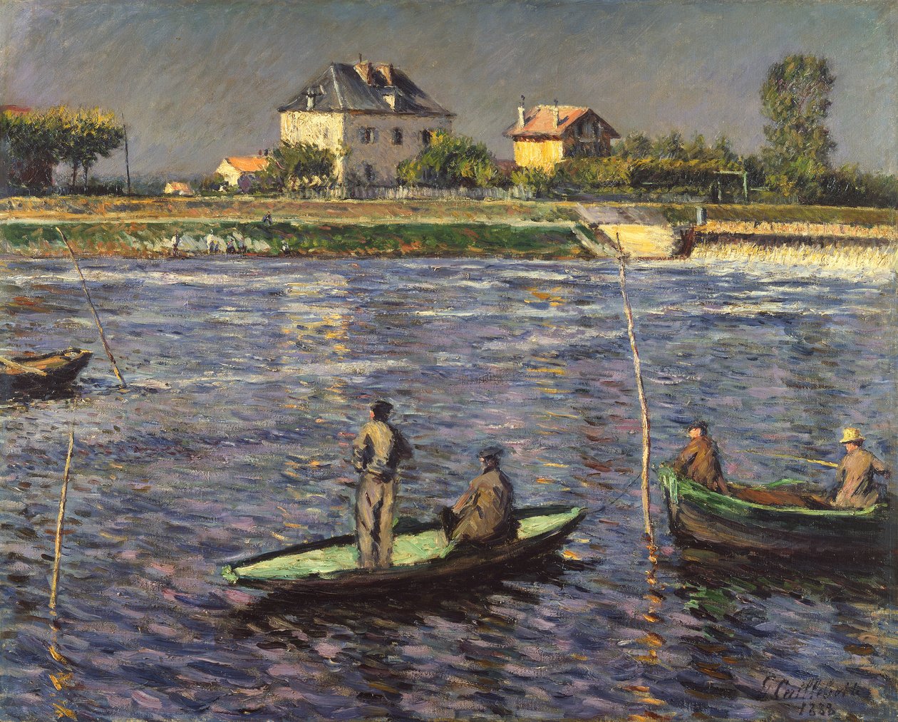 Fischer an der Seine von Gustave Caillebotte