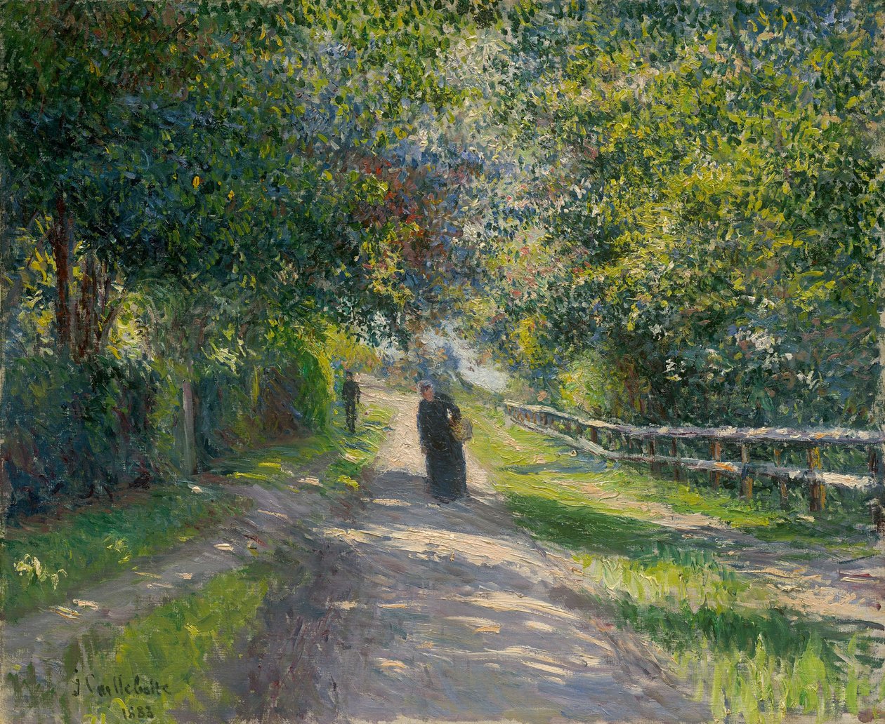 Allee der Villa des Fleurs in Trouville von Gustave Caillebotte