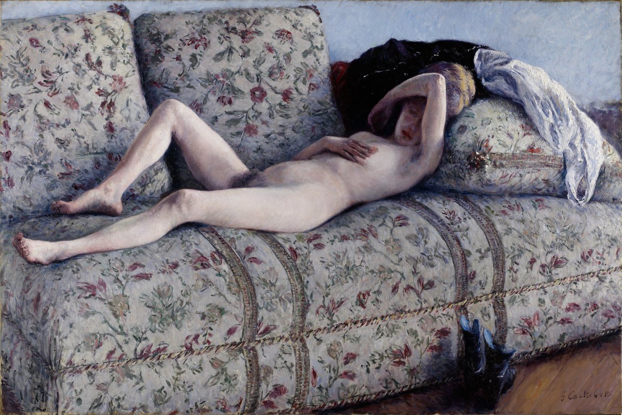 Akt auf einem Sofa von Gustave Caillebotte