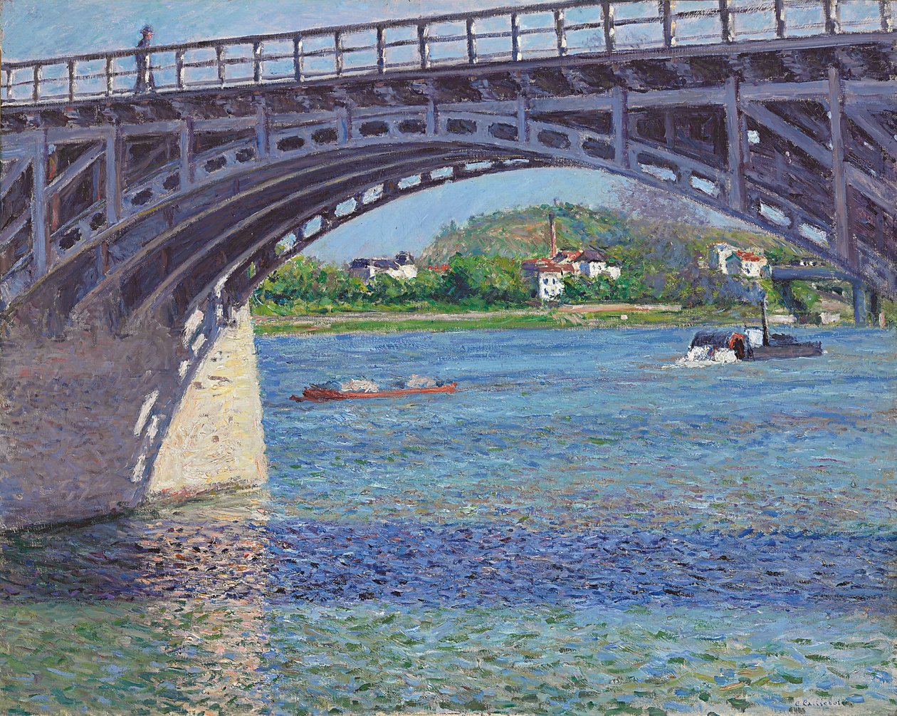 Die Brücke von Argenteuil und die Seine von Gustave Caillebotte