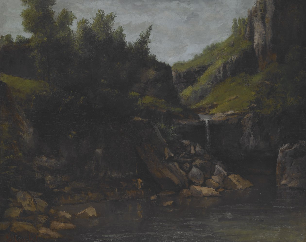 Wasserfall in einer felsigen Landschaft, ca. 1872-4 von Gustave Courbet