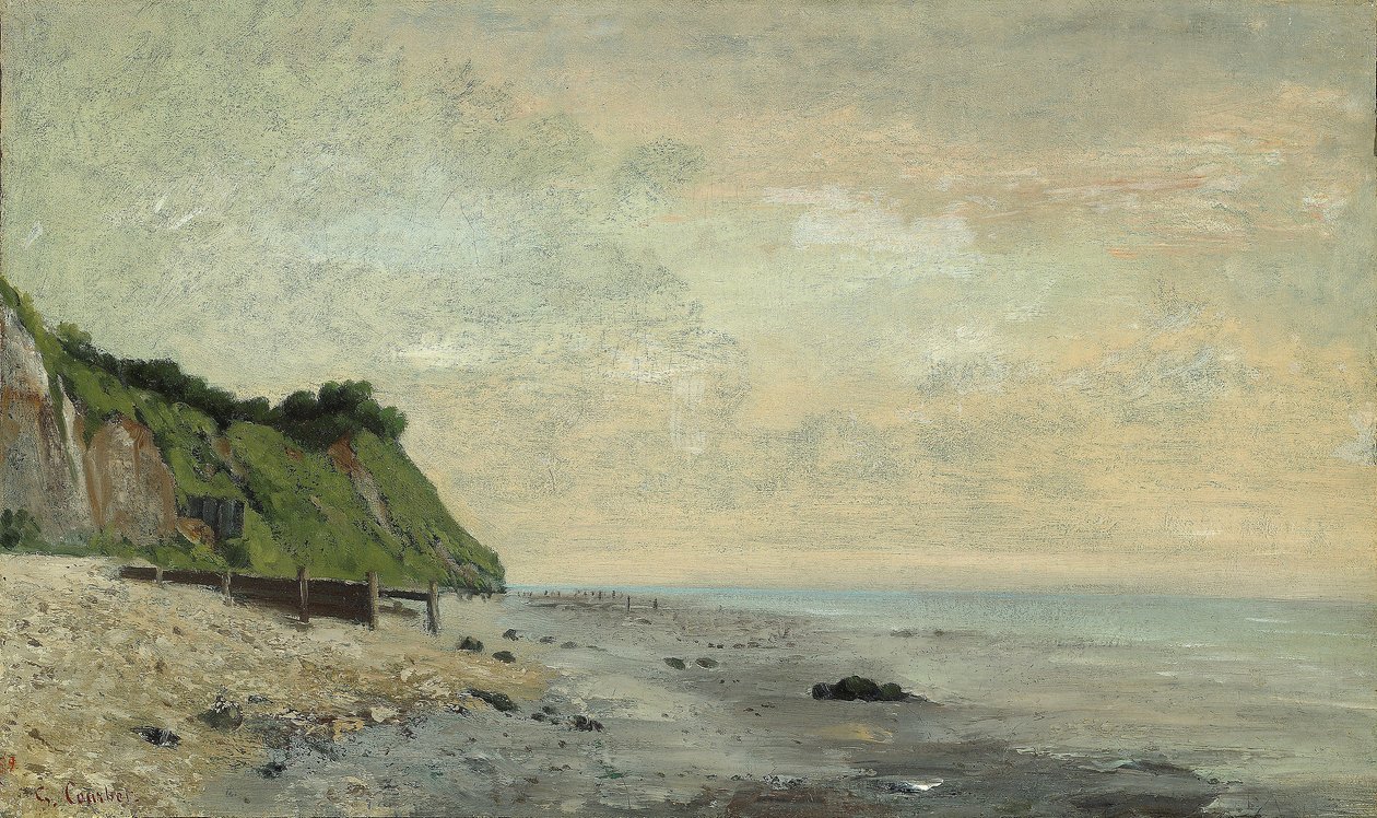 Klippen an der Seeküste: Kleiner Strand, Sonnenaufgang von Gustave Courbet