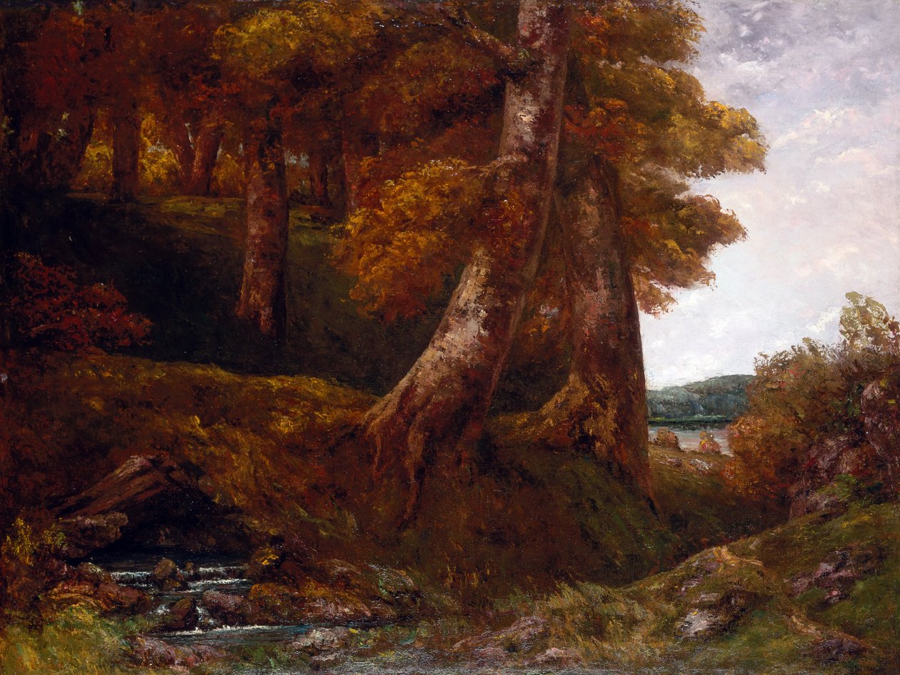 In den Wald eintreten, ca. 1855 von Gustave Courbet