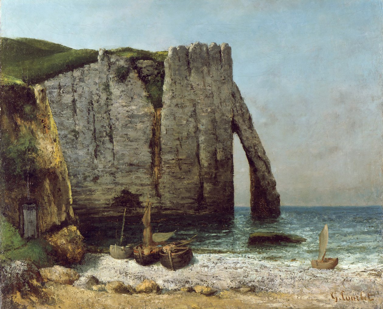 Felsen von Étretat von Gustave Courbet