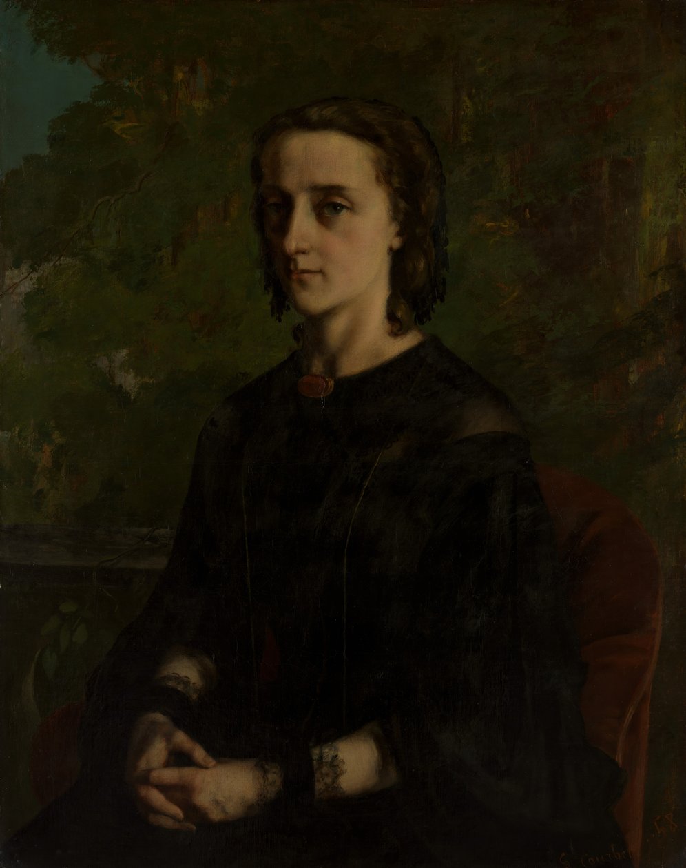Madame Frederic Breyer Fanny Hélène Van Bruyssel, 1830-1894, 1858 von Gustave Courbet