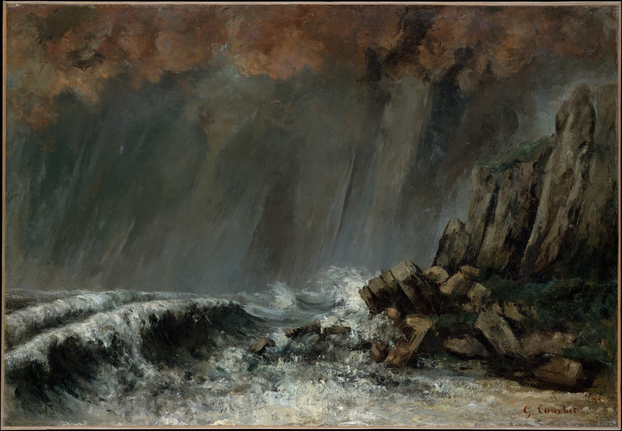 Marine: Der Wasserwirbel von Gustave Courbet