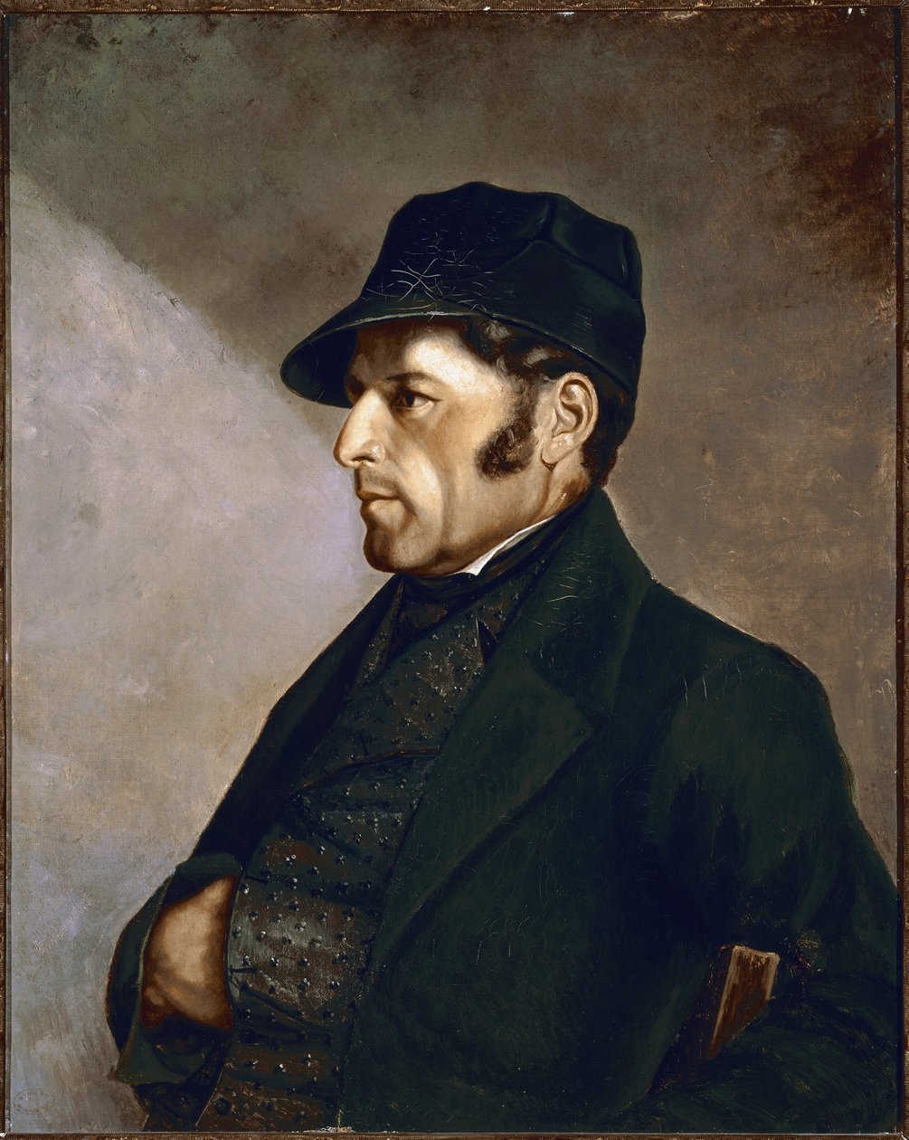Porträt von Eleonor Regis Courbet, Vater des Malers Gemälde von Gustave Courbet von Gustave Courbet