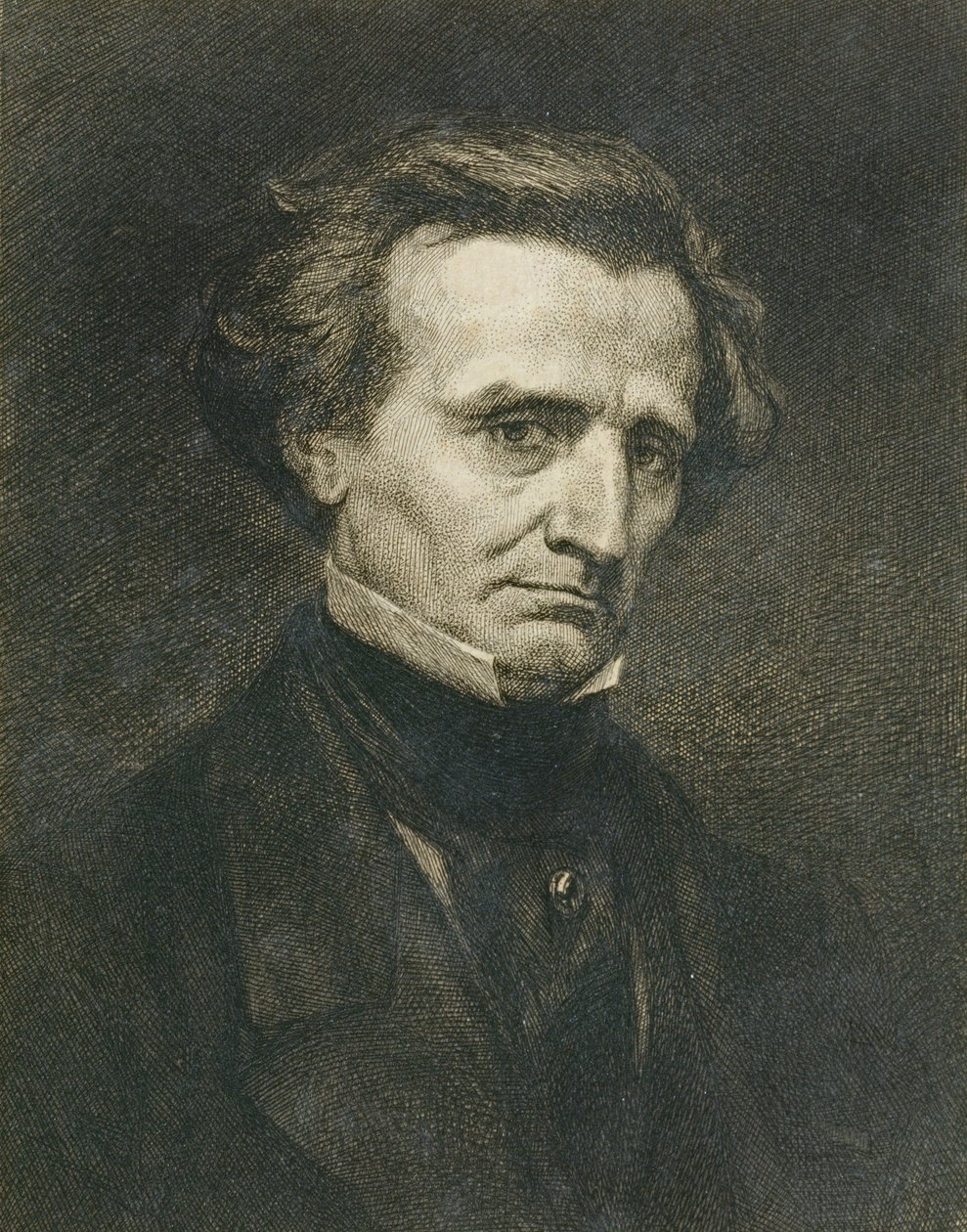 Porträt von Hector Berlioz (1803-69), graviert von A. Gilbert, veröffentlicht in der 