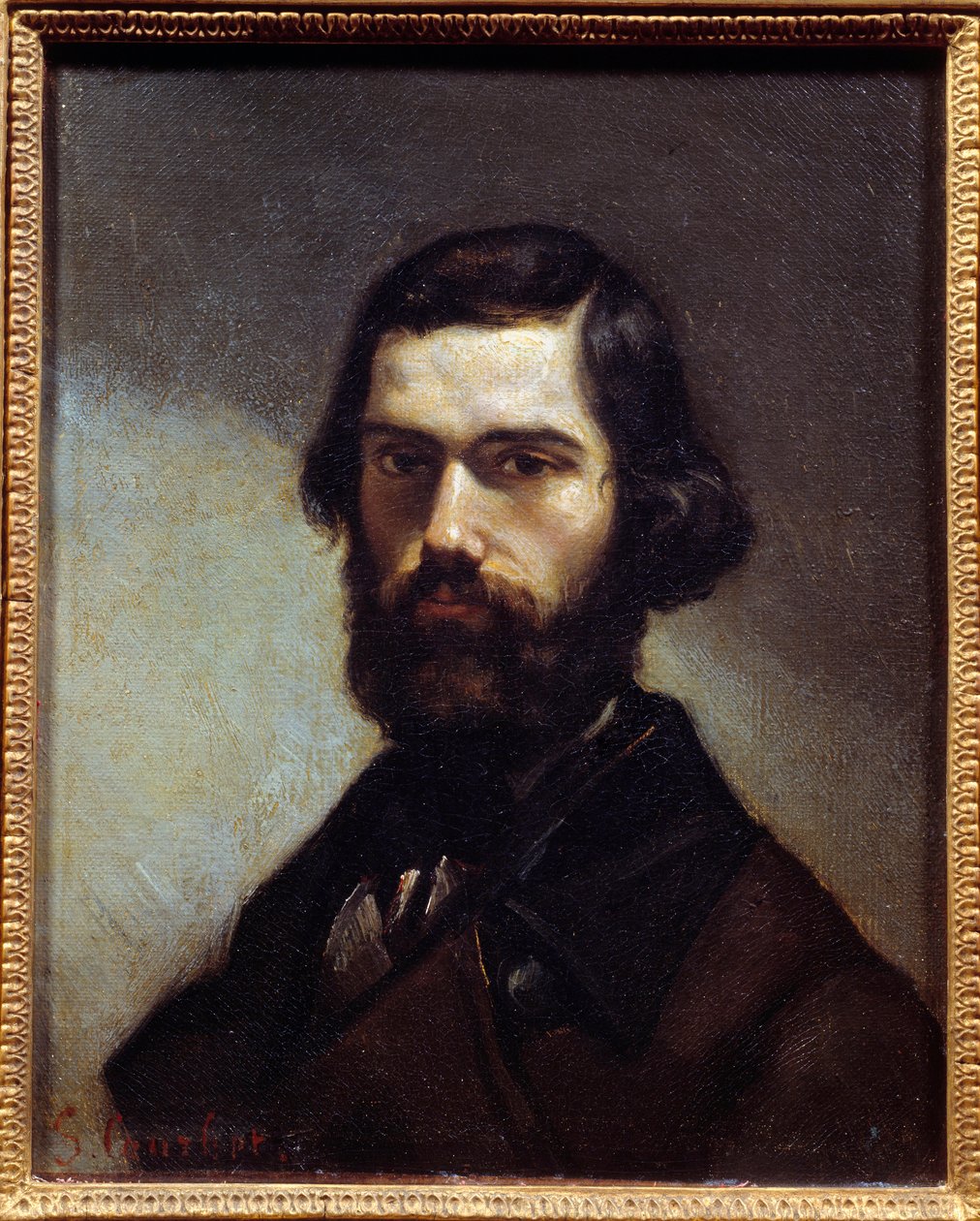 Porträt von Jules Vallès (1832-1885) Schriftsteller, Journalist und Politiker von Gustave Courbet