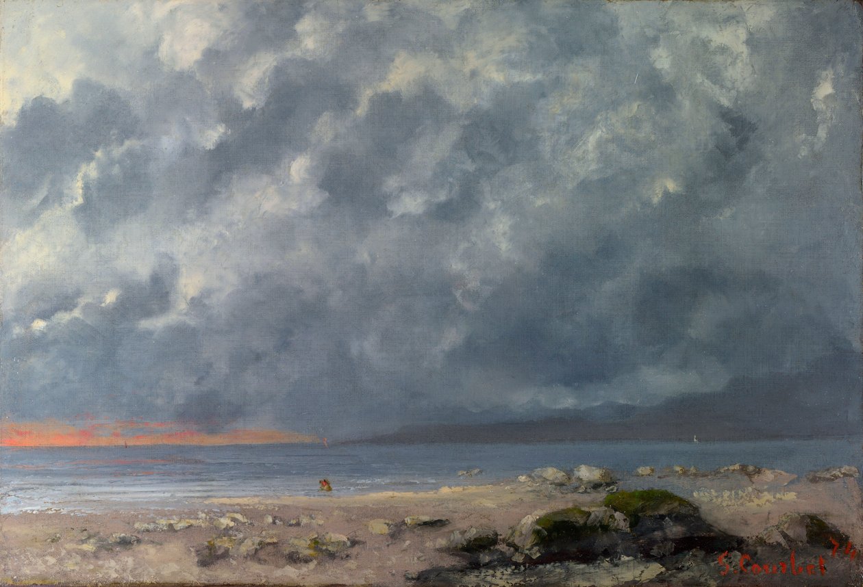 Strandszene von Gustave Courbet