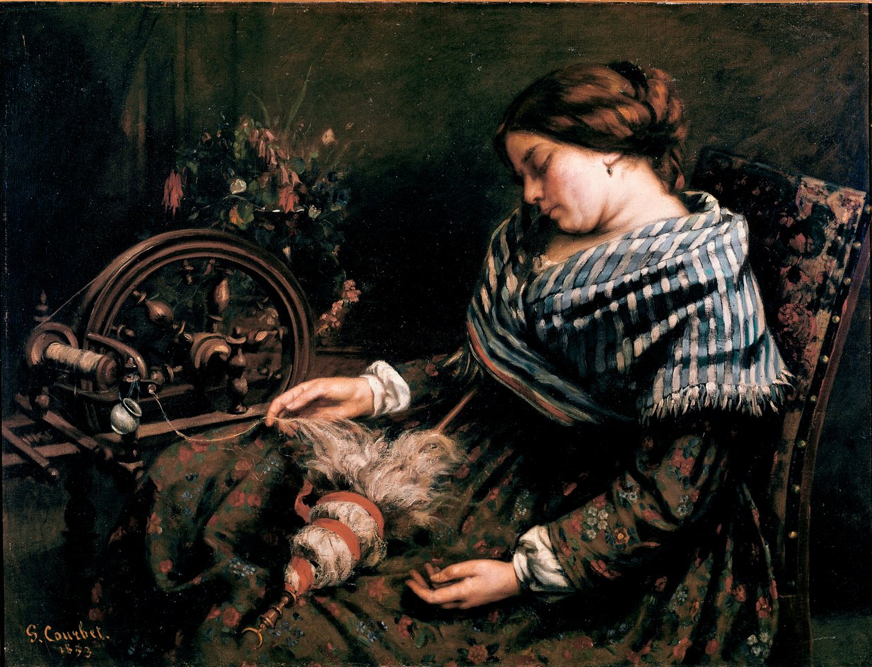 Die schlafende Spinnerin von Gustave Courbet