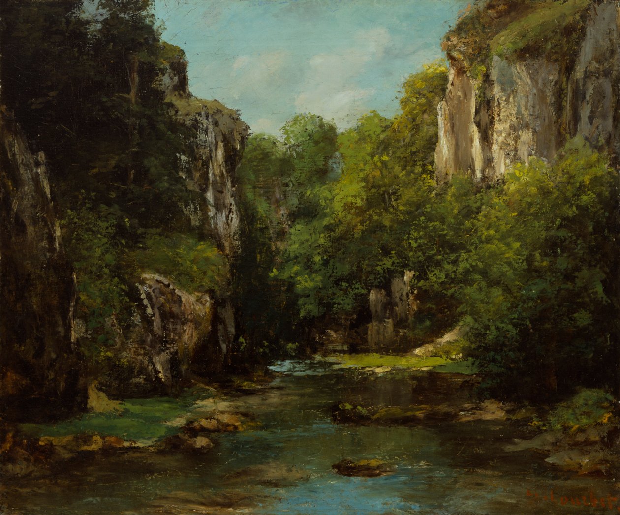 Der Bach des Schwarzen Brunnens von Gustave Courbet