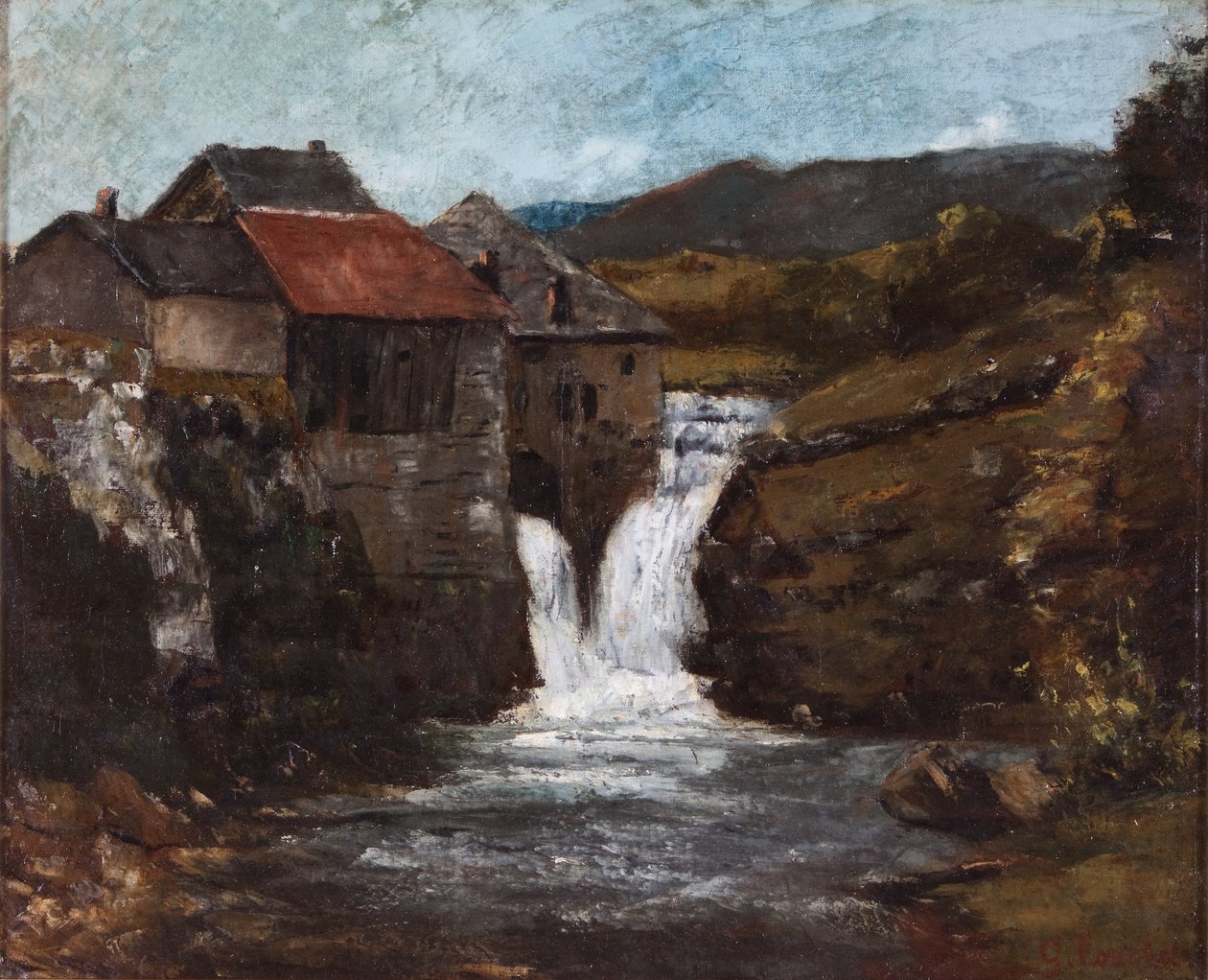 Die Mühle in Orbe von Gustave Courbet