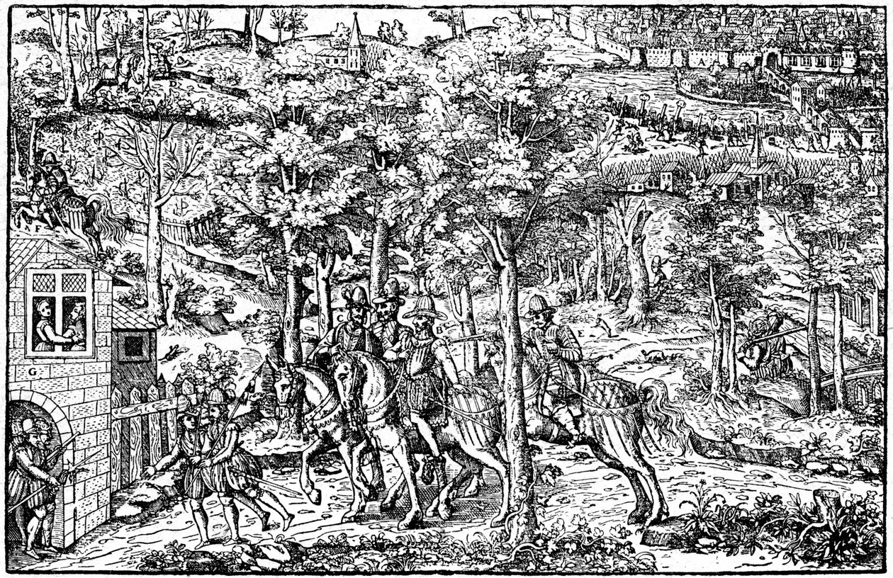 Ermordung von François De Guise durch Jean Poltrot de Méré, 1898 von Gustave Demoulin