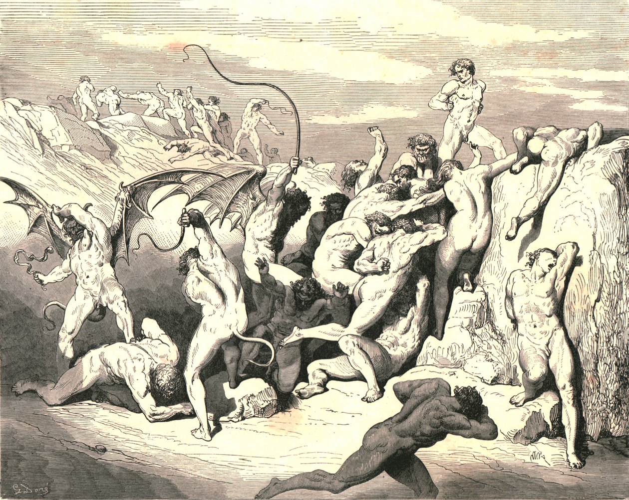 Ah! Wie sie beim ersten Schlag aufsprangen!, ca. 1890 von Gustave Dore