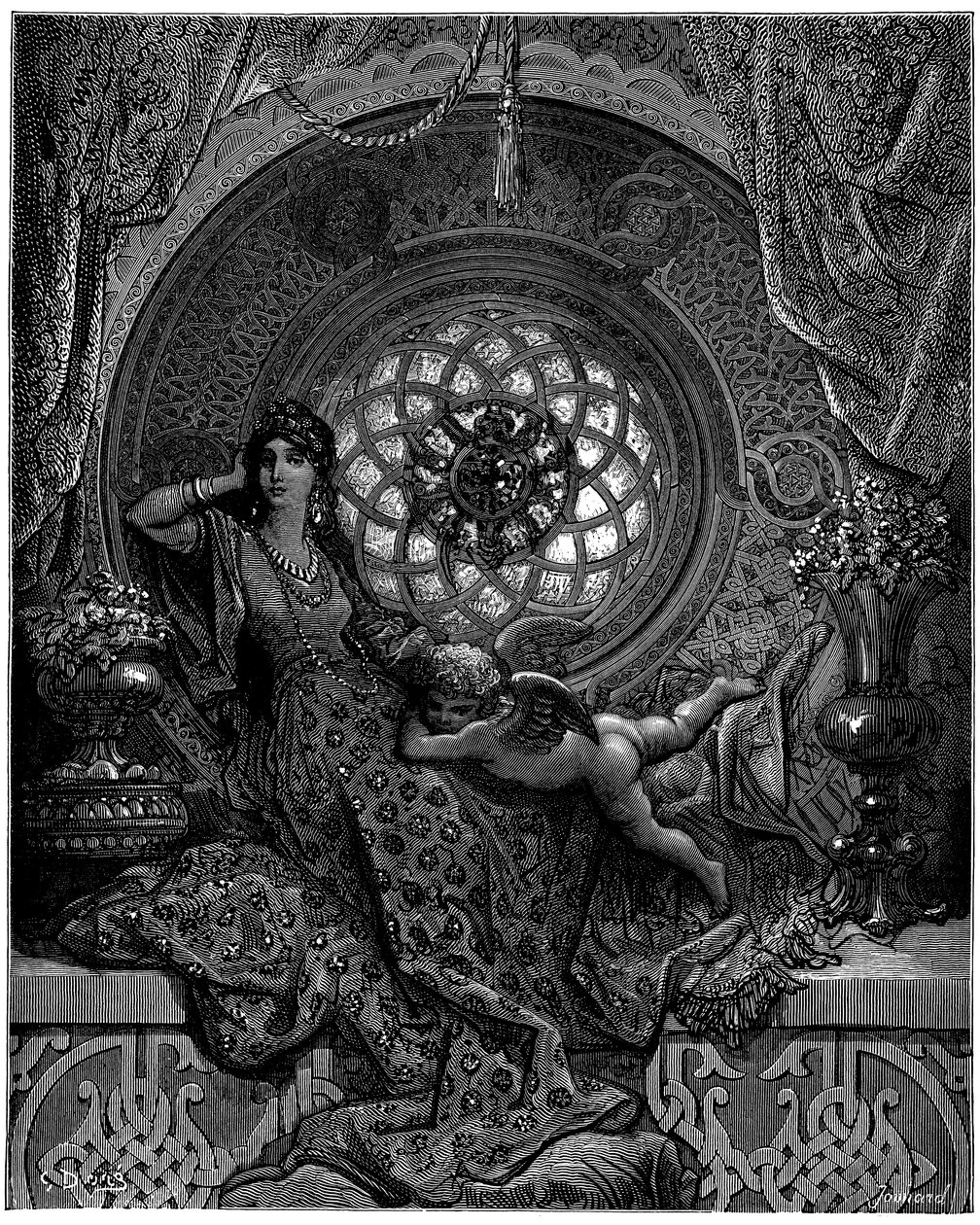 Alcinas Schönheit überwindet alle Bedenken von Ruggiero von Gustave Dore