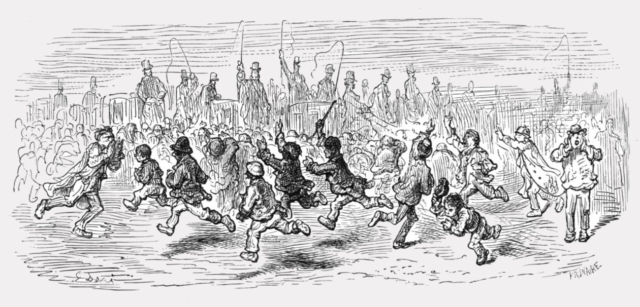 Barnes Common - Rufen der Kutschen, 1872 von Gustave Dore