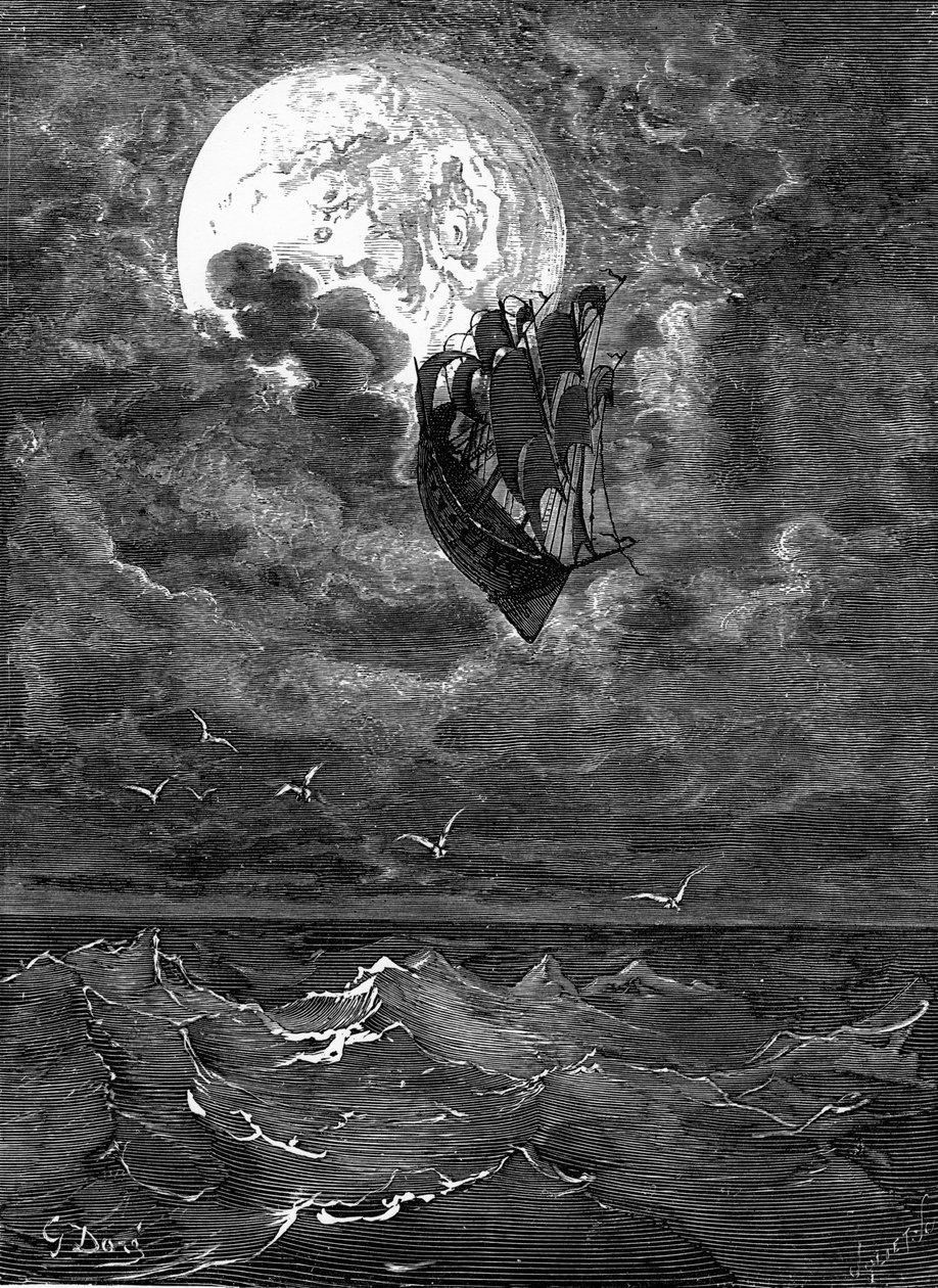 Baron Münchhausen: Reise zum Mond, von Doré von Gustave Dore