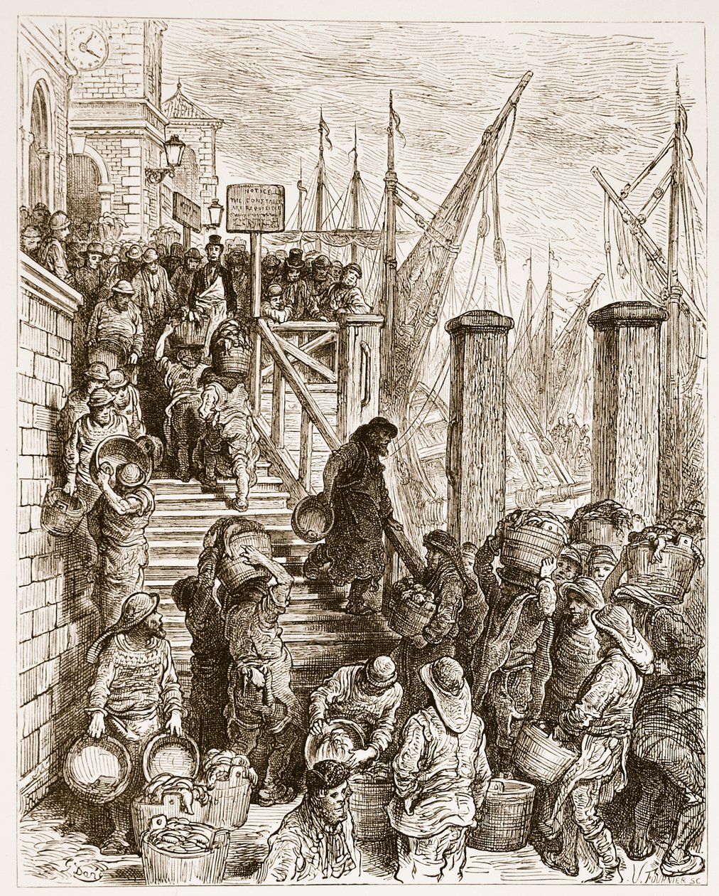 Billingsgate, Fischanlandung, aus 
