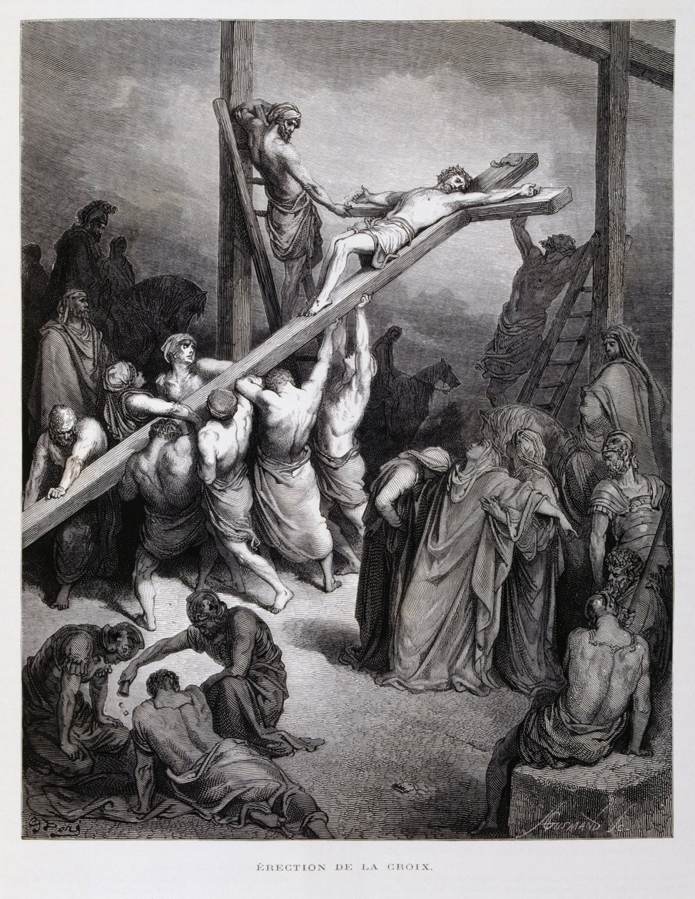 Christus gekreuzigt, Illustration aus der Dore-Bibel von Gustave Dore
