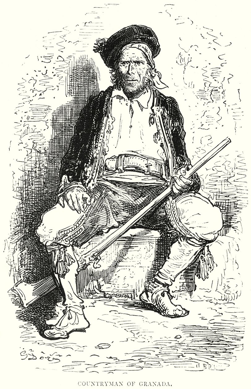 Landsmann von Granada (Gravur) von Gustave Dore