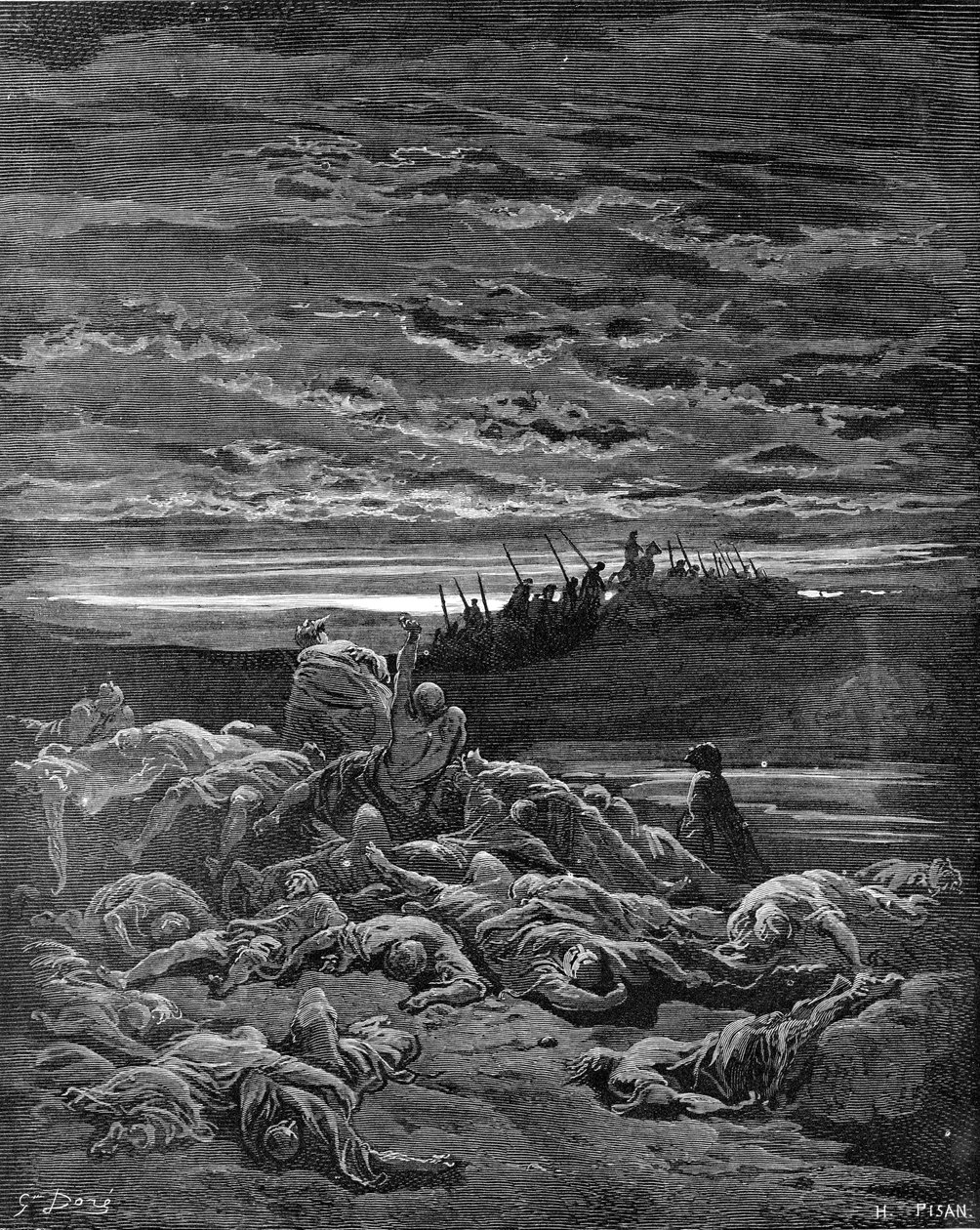 Tod der Söhne Jerubbaals - Bibel von Gustave Dore