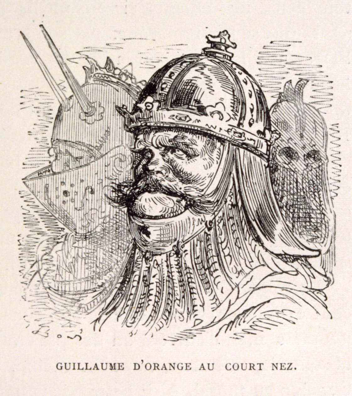 Illustration von König Wilhelm von Oranien. Aus La Légende de Croque-Mitaine von Gustave Dore