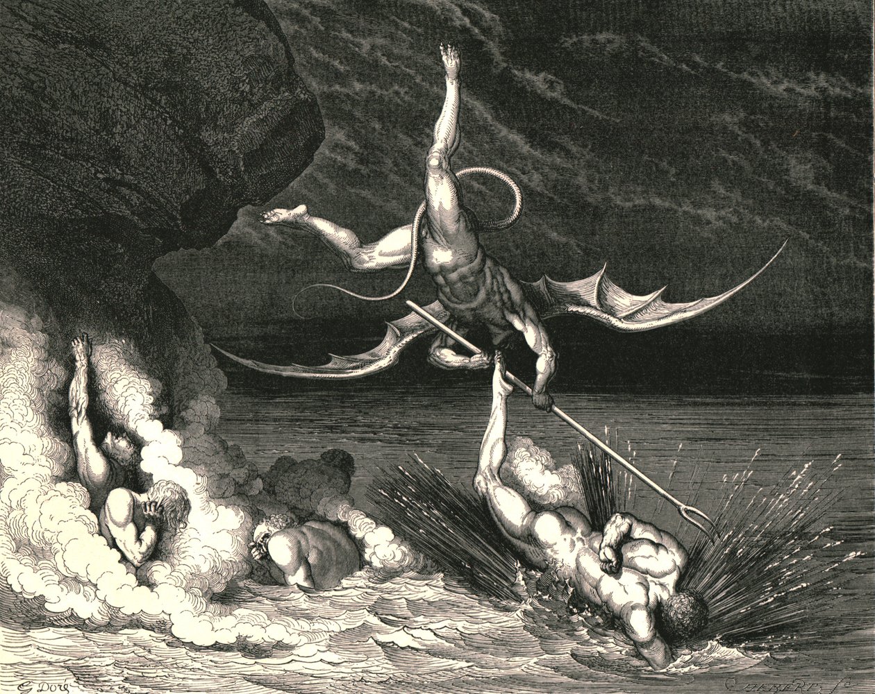 Auf der Jagd rief er daher aus, Du bist gefangen, um 1890 von Gustave Dore
