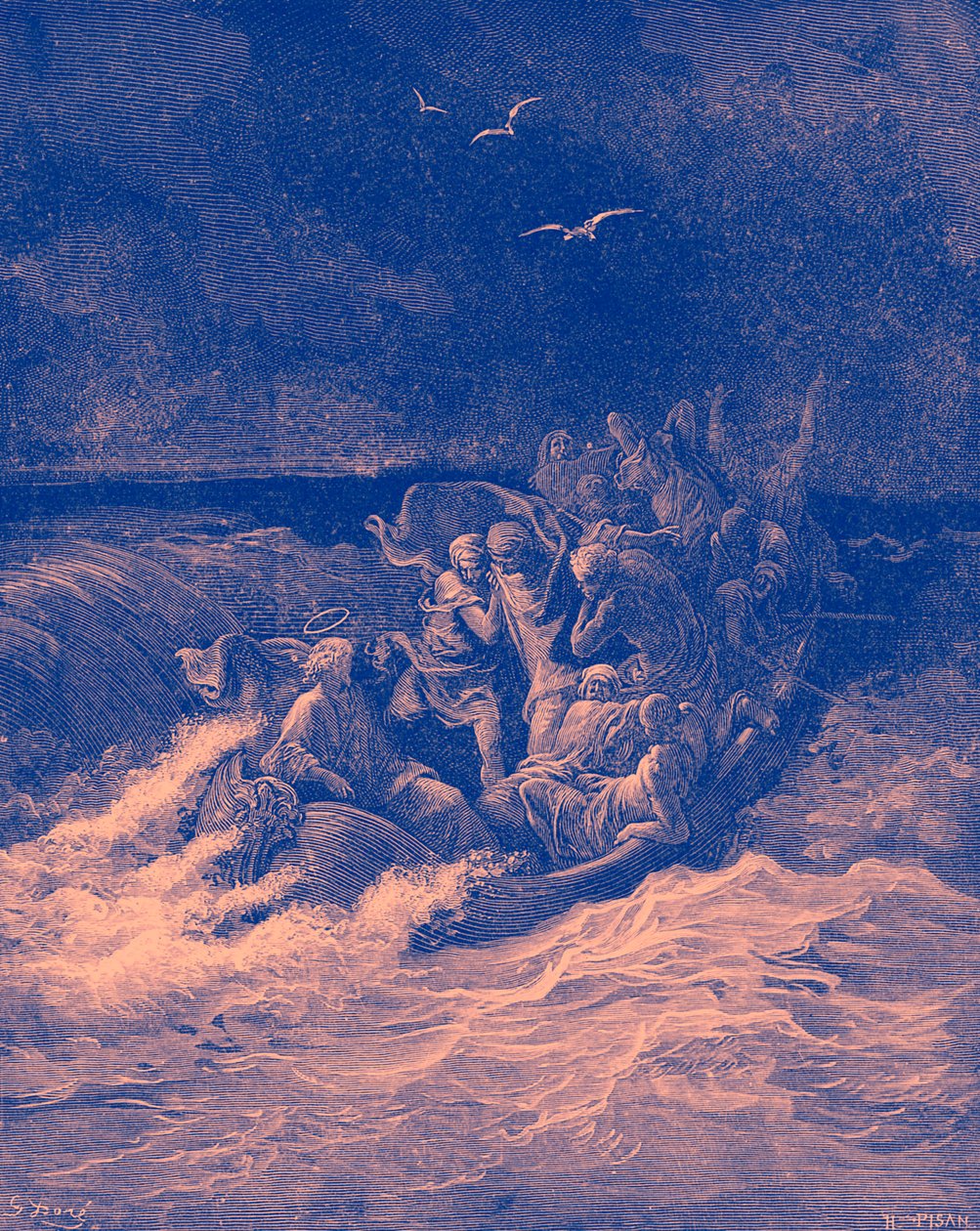 Jesus beruhigt den Sturm - Bibel von Gustave Dore