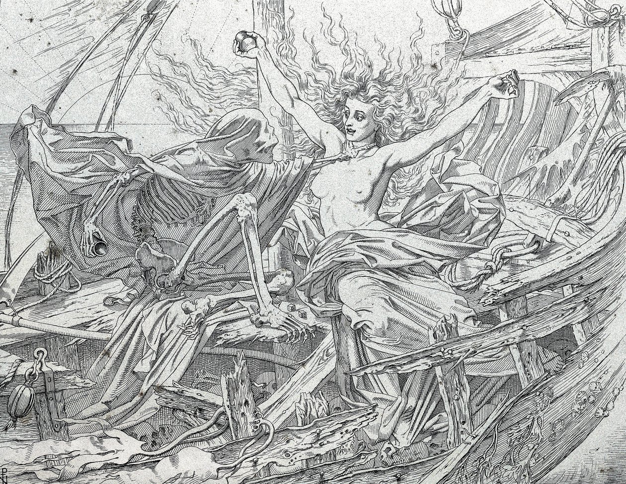 Leben und Tod bestimmen das Schicksal der Besatzung durch Los von Gustave Dore