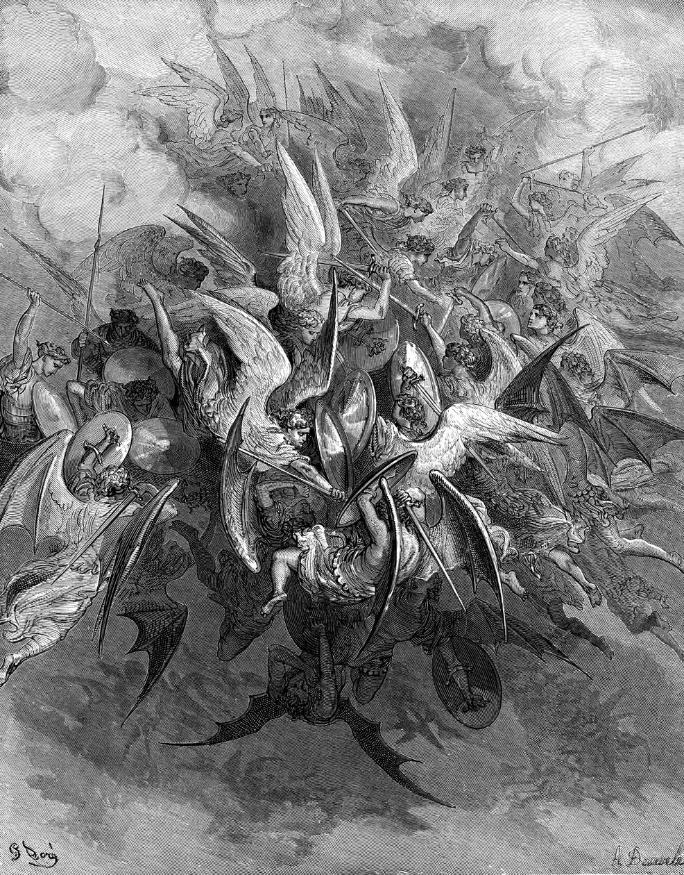 Das verlorene Paradies: Die Schlacht der Engel von Gustave Dore
