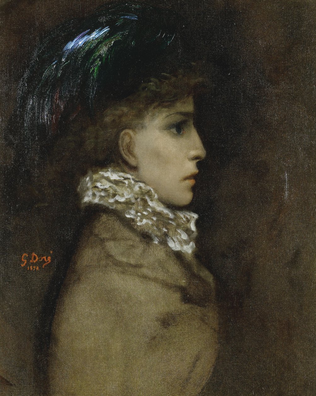 Porträt der Schauspielerin Sarah Bernhardt, 1844-1923, 1870 von Gustave Dore