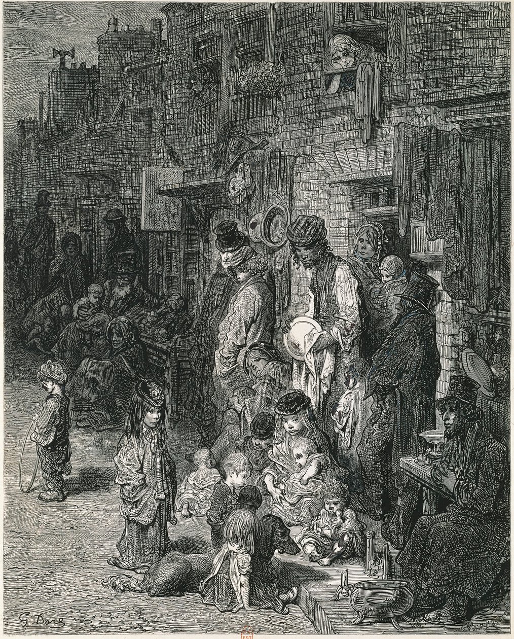 Slums von London von Gustave Dore