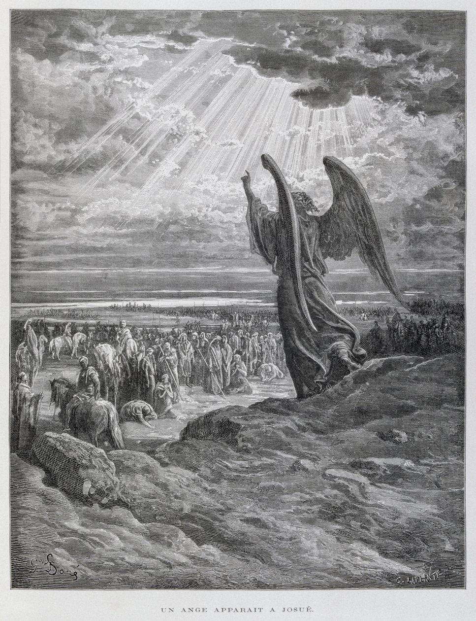 Der Engel erscheint Josua von Gustave Dore