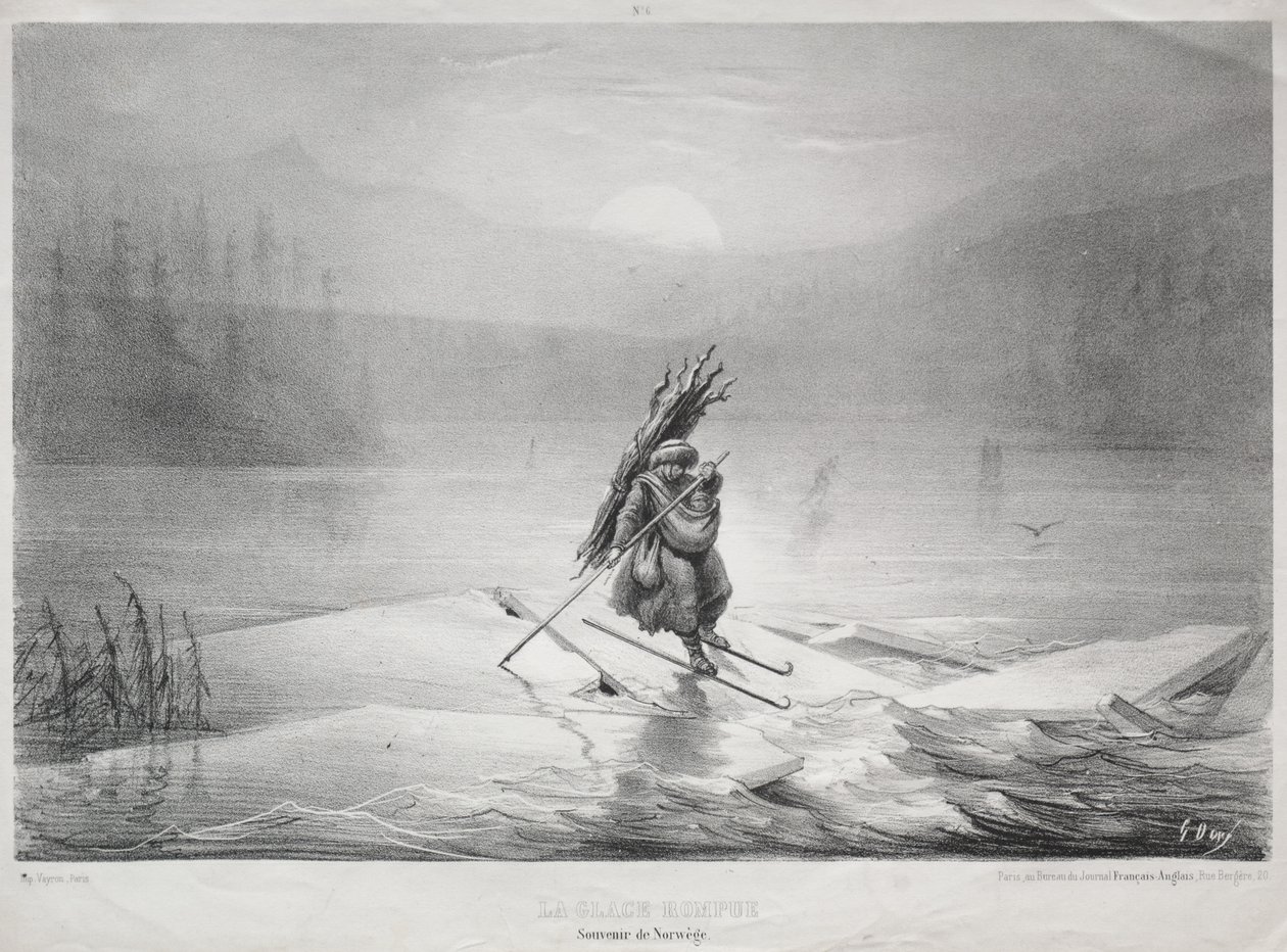 Das brechende Eis, Andenken an Norwegen von Gustave Dore