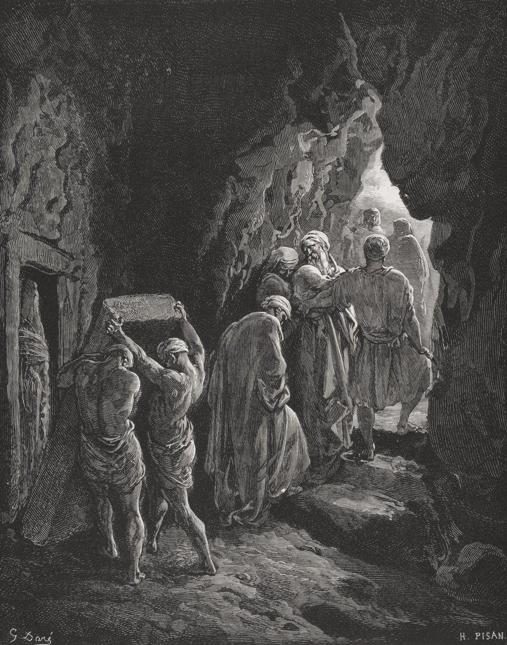 Das Begräbnis von Sarah, Illustration aus Dores 