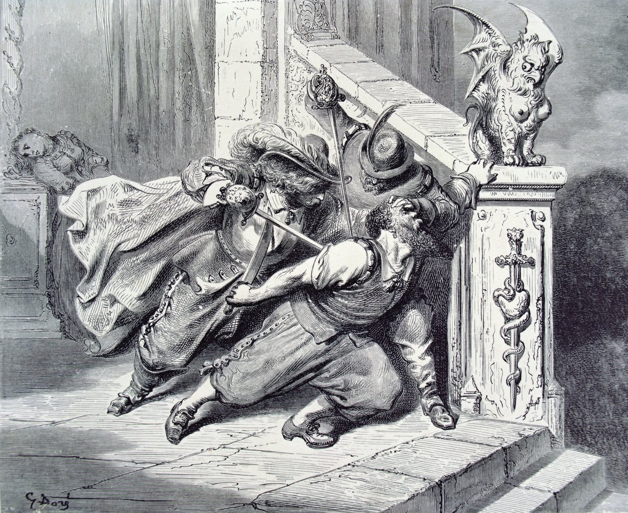 Der Tod von Blaubart, Illustration für 