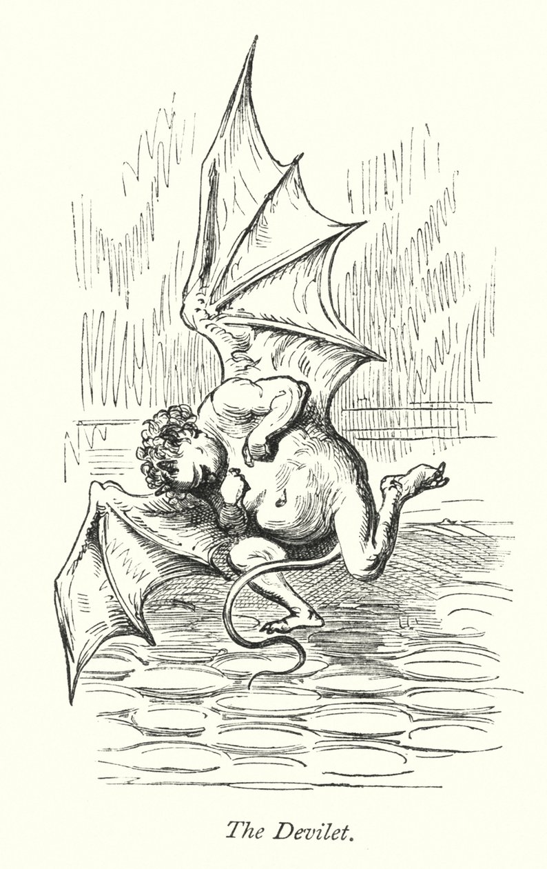 Der kleine Teufel (Gravur) von Gustave Dore