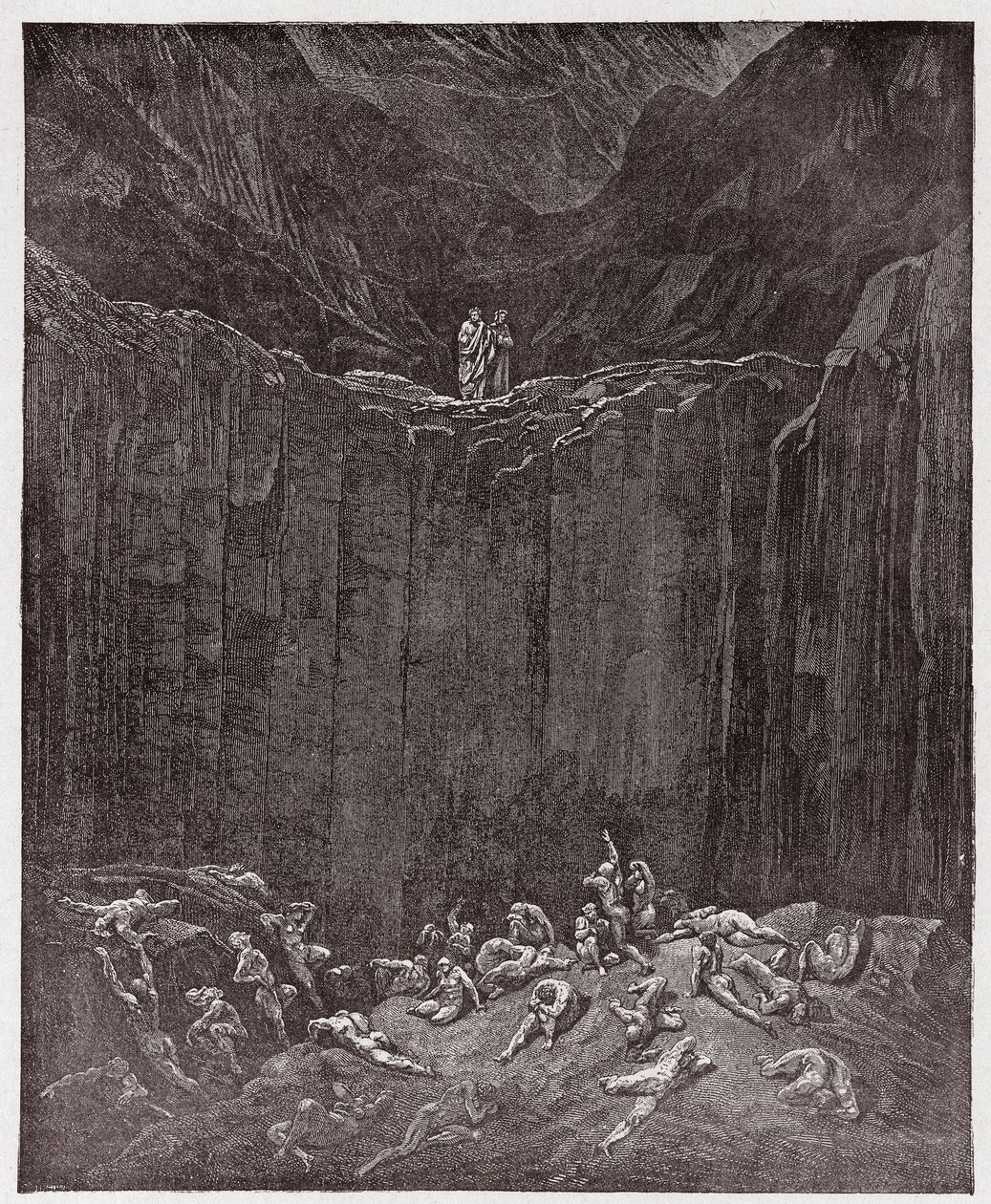 Die Göttliche Komödie, Inferno, Gesang 29: Die Fälscher gequält im Tal - von Dante Alighieri (1265-1321) - Illustration von Gustave Doré (1832-1883) von Gustave Dore