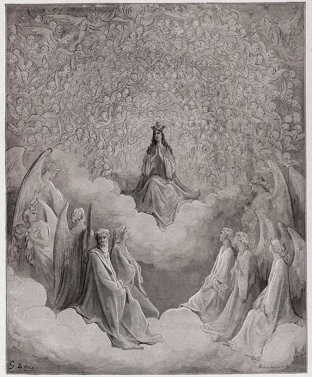 Die Göttliche Komödie (La Divina Commedia), Paradiso, Gesang 31: Die Himmelskönigin - von Dante Alighieri (1265-1321) - Illustration von Gustave Doré (1832-1883) von Gustave Dore
