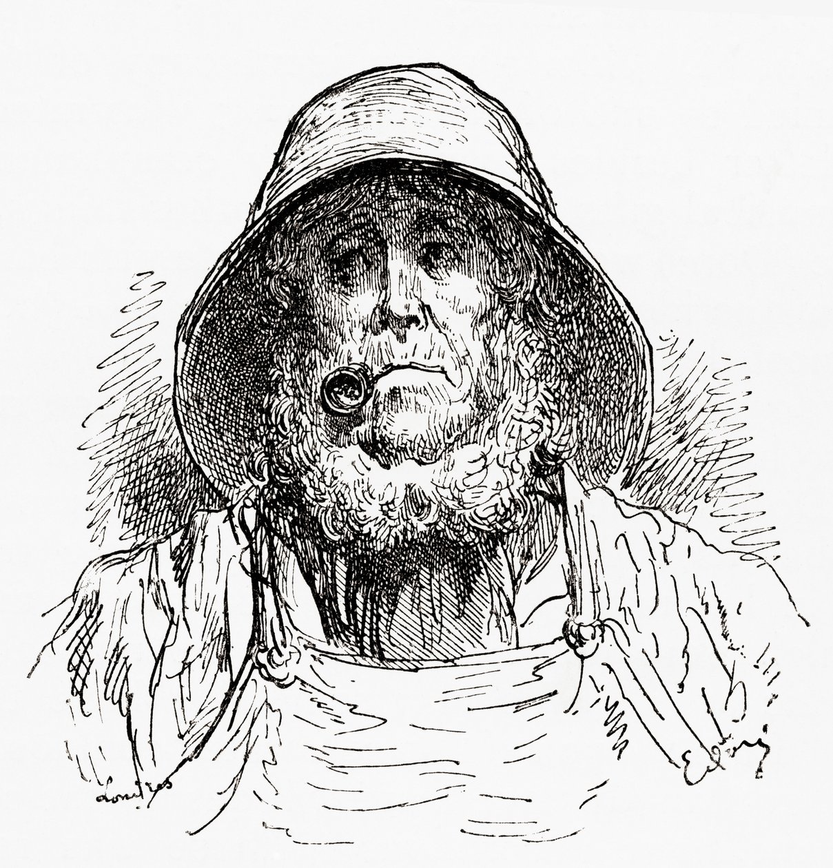 Der Marseiller Seemann, nach einer Zeichnung von Gustave Dore. Aus Leben und Erinnerungen von Gustave Dore, veröffentlicht 1885. von Gustave Dore