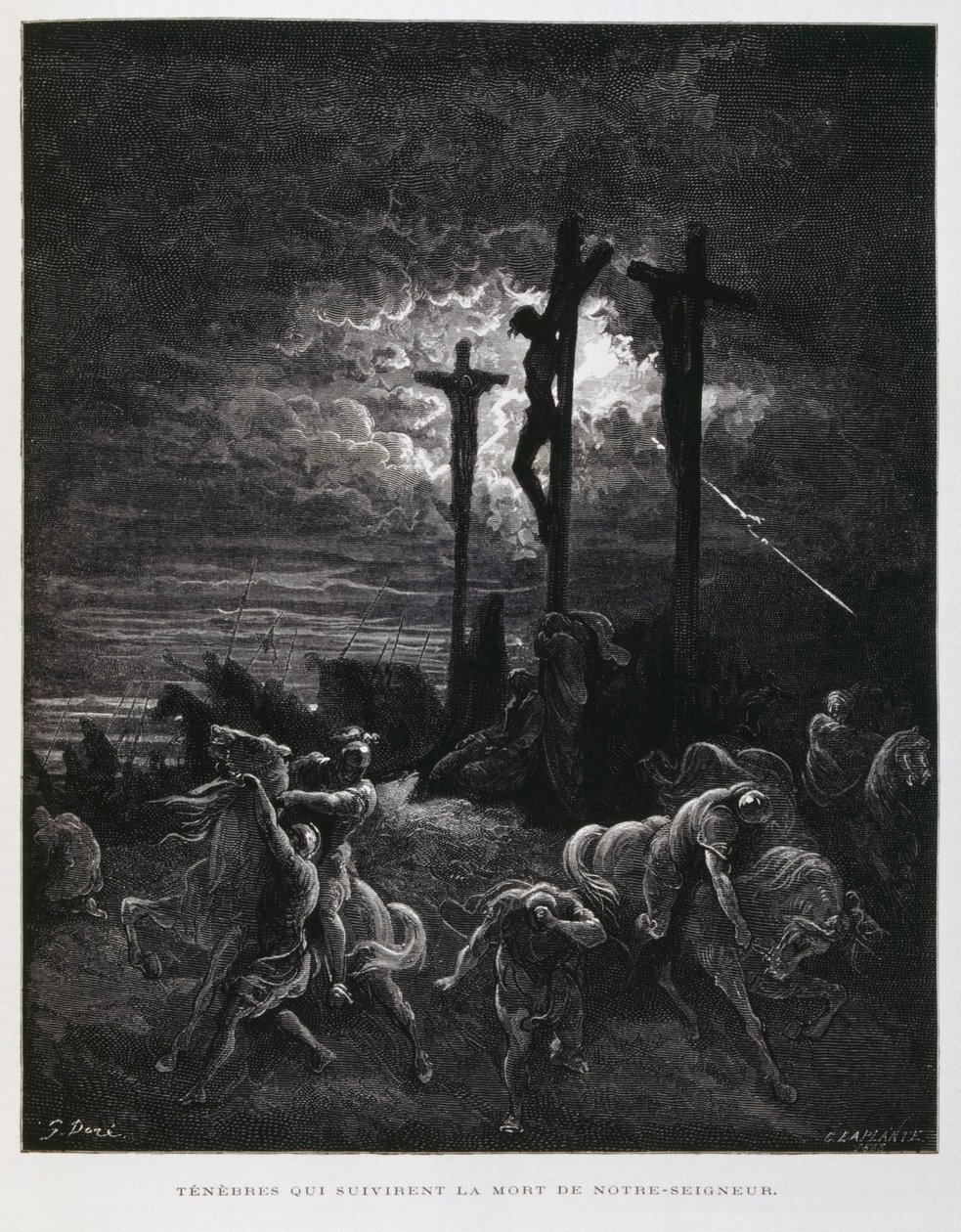 Die Kreuzigung Christi, Illustration aus der Dore-Bibel von Gustave Dore