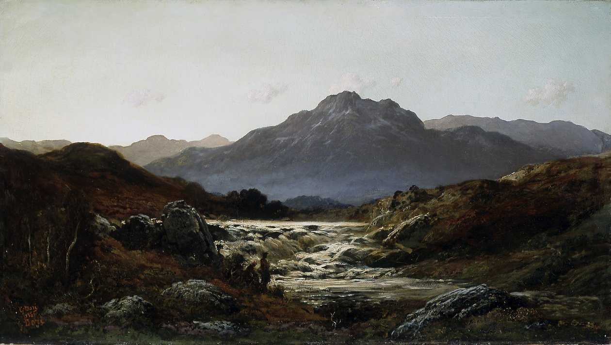 Sturzbach in den Highlands von Gustave Dore