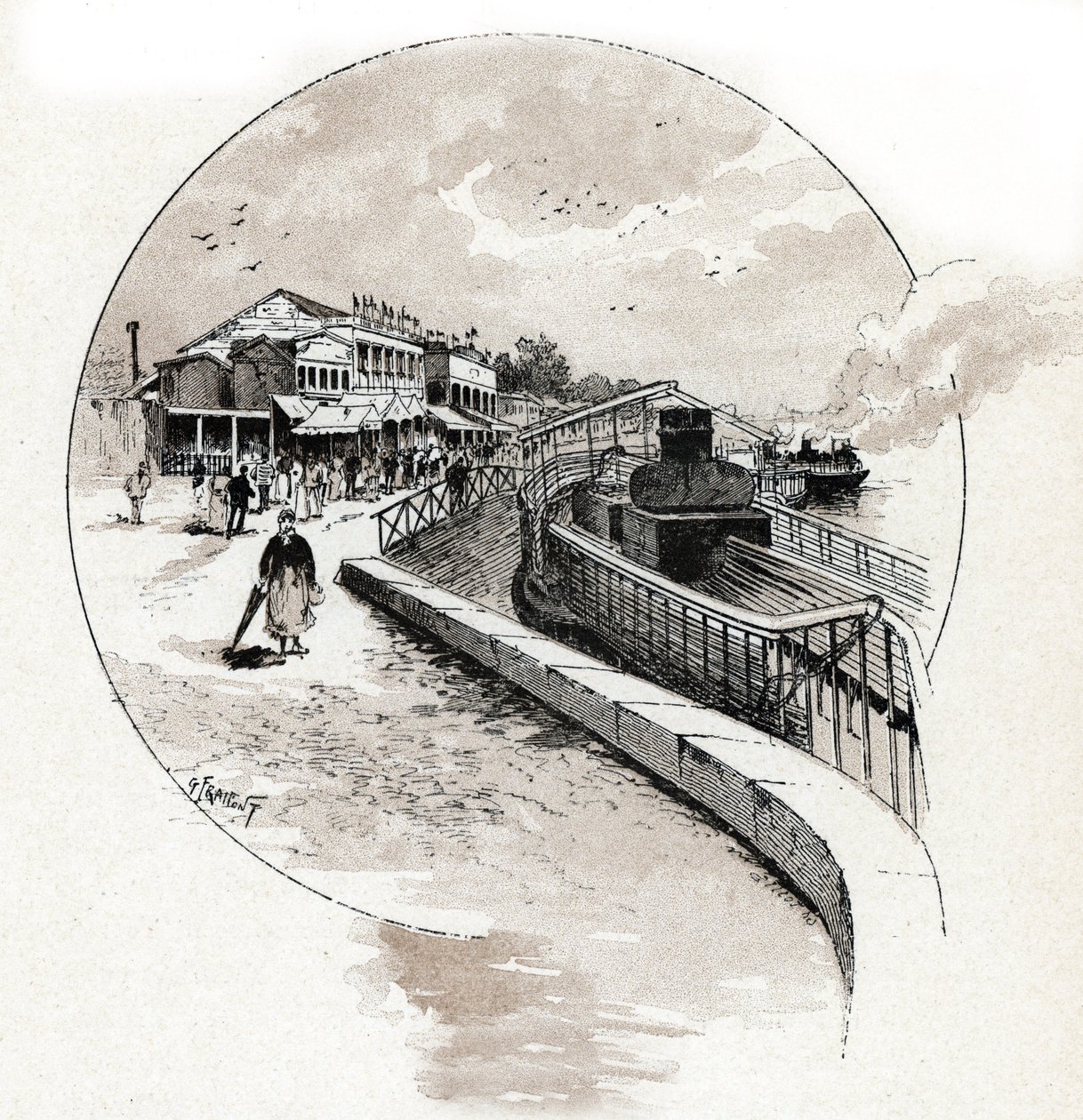 Ansicht des Viertels Point du Jour, Boulogne Billancourt von Gustave Fraipont