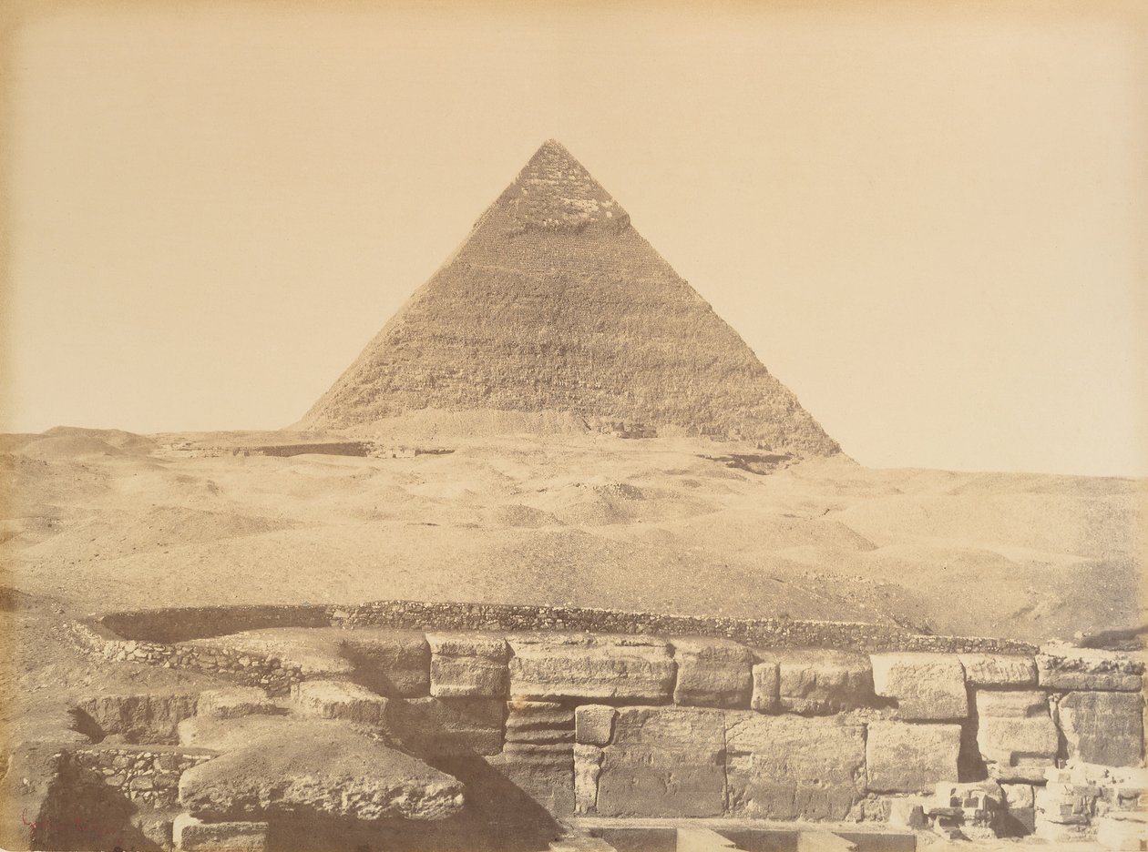Pyramiden von Gizeh, 1865-69 von Gustave Le Gray